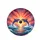 Meeting Dolphins Turbulent Ocean Waves Sunset Sunburst Scene - Marine Life Lover Gift Spare Tire Cover - 4