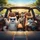 Joyful Cats Sunglasses Driving Modern Car - Cat Lover Adventure Gift Spare Tire Cover - 6