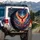 Fiery Phoenix Cosmic Stars - Fantasy Lover Gift for Adventure Seekers Spare Tire Cover - 3