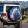 White Lion Cosmic Nebula Sky - Fantasy Wildlife Art Gift Spare Tire Cover - 3
