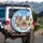 Happy Pitbull Dog Group Blue Sky Clouds - Dog Lover Gift Spare Tire Cover - 3