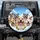 Happy Pitbull Dog Group Blue Sky Clouds - Dog Lover Gift Spare Tire Cover - 1