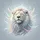 White Lion Head Rainbow Tendrils Snowflakes Sky - Fantasy Lover Gift Spare Tire Cover - 6