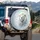 White Lion Head Rainbow Tendrils Snowflakes Sky - Fantasy Lover Gift Spare Tire Cover - 3
