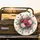 Vibrant Red Pink Rose Cluster Teal Green Foliage Berry Arrangement - Garden Lover Gift Spare Tire Cover - 2