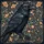 Majestic Raven Art Nouveau Botanical Swirling Vines Blossoms - Wildlife Lover Gift Spare Tire Cover - 6