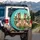 Comical Farm Animals Green Hills - Farmhouse Home Decor Gift Spare Tire Cover - 3