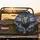 Male Lion Dark Mane Golden Eyes Jagged Rock Savanna Stormy Twilight - Wildlife Lover Gift Spare Tire Cover - 2