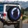 Neon Wolf Howling Glowing Eyes Full Moon - Wildlife Lover Gift Spare Tire Cover - 3