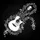 White Acoustic Guitar Musical Notes Treble Clef - Music Lover Gift for Musicians Spare Tire Cover - 6