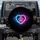 Luminous Paw Print Heart Swirls Electric Blue Magenta Light - Dog Cat Lover Gift Spare Tire Cover - 1