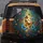 Vibrant Orange Blue Butterflies Lush Forest Flora Light Refractions - Wildlife Lover Gift Spare Tire Cover - 5
