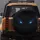 Luminous Electric Blue Cat Eyes Dark Shadow Patterns - Abyssal Black Car Accessory Gift Spare Tire Cover - 5