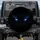 Luminous Electric Blue Cat Eyes Dark Shadow Patterns - Abyssal Black Car Accessory Gift Spare Tire Cover - 1