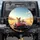 Corgi Dog Duck Red Convertible Desert Highway - Travel Enthusiast Gift for Dog Lovers Spare Tire Cover - 1