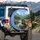 Raccoon Mountain River Snow Peaks Wildflowers - Wildlife Lover Gift Spare Tire Cover - 3