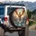 Luminous Golden Dragon Fantasy Castles - Travel Essentials for Fantasy Lover Spare Tire Cover - 3