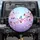 Pink Sakura Turquoise Butterfly - Spring Garden Nature Lover Gift Spare Tire Cover - 1