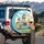 Jesus and Children Wildflower Meadow - Religious Faith Gift for Believers Spare Tire Cover - 3