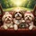 Three Fluffy Dogs Steering Wheel Car Interior Dashboard Sunny Road Trip - Dog Lover Gift Spare Tire Cover - 6