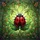 Red Ladybug Green Leaves Vines Floral - Nature Lover Outdoor Decor Gift Spare Tire Cover - 6