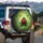 Red Ladybug Green Leaves Vines Floral - Nature Lover Outdoor Decor Gift Spare Tire Cover - 3