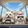 Fluffy White Dogs Car Road Trip with Sunglasses - Travel Essentials Dog Lover Gift Spare Tire Cover - 6