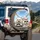 Fluffy White Dogs Car Road Trip with Sunglasses - Travel Essentials Dog Lover Gift Spare Tire Cover - 3