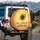 Sunflower Butterfly She's Sunshine Mixed With Hurricane - Strong Woman Gift for Her Spare Tire Cover - 3