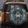 Wolf Head Aquamarine Gemstone Tribal Headdress - Wildlife Lover Gift Spare Tire Cover - 5