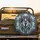 Wolf Head Aquamarine Gemstone Tribal Headdress - Wildlife Lover Gift Spare Tire Cover - 2