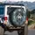 Wolf Head Aquamarine Gemstone Tribal Headdress - Wildlife Lover Gift Spare Tire Cover - 3