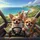Happy Chihuahuas Steering Wheel Coastal Landscape - Open Road Adventure Gift Spare Tire Cover - 6