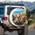 Happy Chihuahuas Steering Wheel Coastal Landscape - Open Road Adventure Gift Spare Tire Cover - 3
