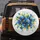 Deep Blue Sky Blue Yellow Teal Green Flowers Blossoms Leaf Shapes - Home Decor Gift Spare Tire Cover - 5