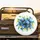 Deep Blue Sky Blue Yellow Teal Green Flowers Blossoms Leaf Shapes - Home Decor Gift Spare Tire Cover - 2