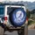 Howling Crystal Wolf Full Moon Diamond Dust Celestial Sky - Fantasy Lover Gift Spare Tire Cover - 3