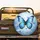 Brilliant Iridescent Blue Morpho Butterfly Diamonds Gemstones - Nature Lover Gift Spare Tire Cover - 2