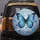 Brilliant Iridescent Blue Morpho Butterfly Diamonds Gemstones - Nature Lover Gift Spare Tire Cover - 5