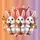 Three White Rabbits Carrots Microphones Music Notes Stripes - Kids Room Decor Gift Spare Tire Cover - 6
