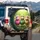 Grinning Cartoon Sheep Wildflower Meadow - Wildlife Lover Farmhouse Decor Gift Spare Tire Cover - 3