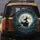 Witch on Broomstick Full Moon Storm Clouds - Halloween Party Fantasy Lover Spare Tire Cover - 5