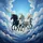 Galloping Horses Clouds Sky - Wildlife Lover Gift for Horse Lover Spare Tire Cover - 6