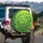 Vibrant Green Shamrock Clover Foliage Tapestry - Nature Lover Outdoor Vehicle Decor Gift Spare Tire Cover - 3