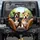 Happy Pit Bull Dogs Car Interior Outdoor Scene - Dog Lover Gift for Pit Bull Lovers Spare Tire Cover - 1
