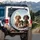 Three Dachshunds Puppy Car Journey Sky Vista - Dachshund Lover Gift Spare Tire Cover - 3