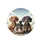 Three Dachshunds Puppy Car Journey Sky Vista - Dachshund Lover Gift Spare Tire Cover - 4