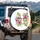 Retro Sunglasses Gradient Lenses Tropical Flowers Lush Foliage - Travel Essentials Spare Tire Cover - 3
