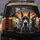 Five Great Danes Sunset Road Trip - Dog Lover Adventure Gift Spare Tire Cover - 5