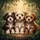 Shih Tzu Puppies Dappled Foliage - Dog Lover Gift Spare Tire Cover - 6